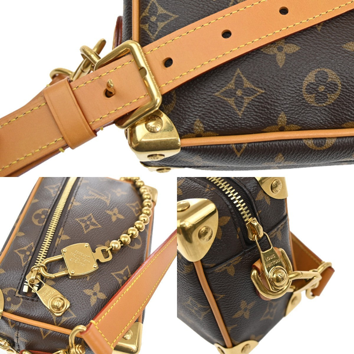 LOUIS VUITTON Mini Soft Trunk Shoulder Bag Monogram Leather BN M14729 827RL480