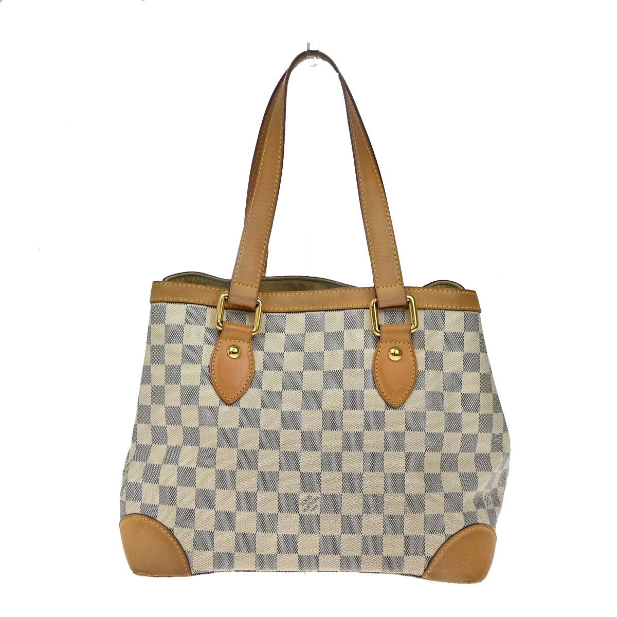 LOUIS VUITTON Hampstead PM Shoulder Bag Damier Azur Leather White N51207 32YH746