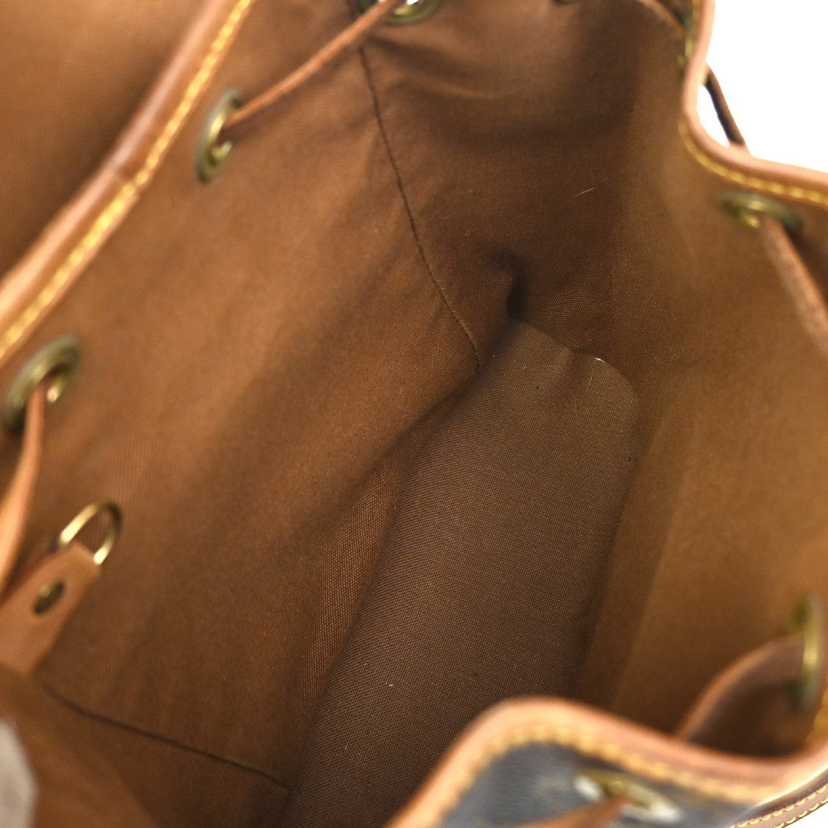 LOUIS VUITTON Mini Montsouris Backpack Bag Monogram Leather Brown M51137 96MA061