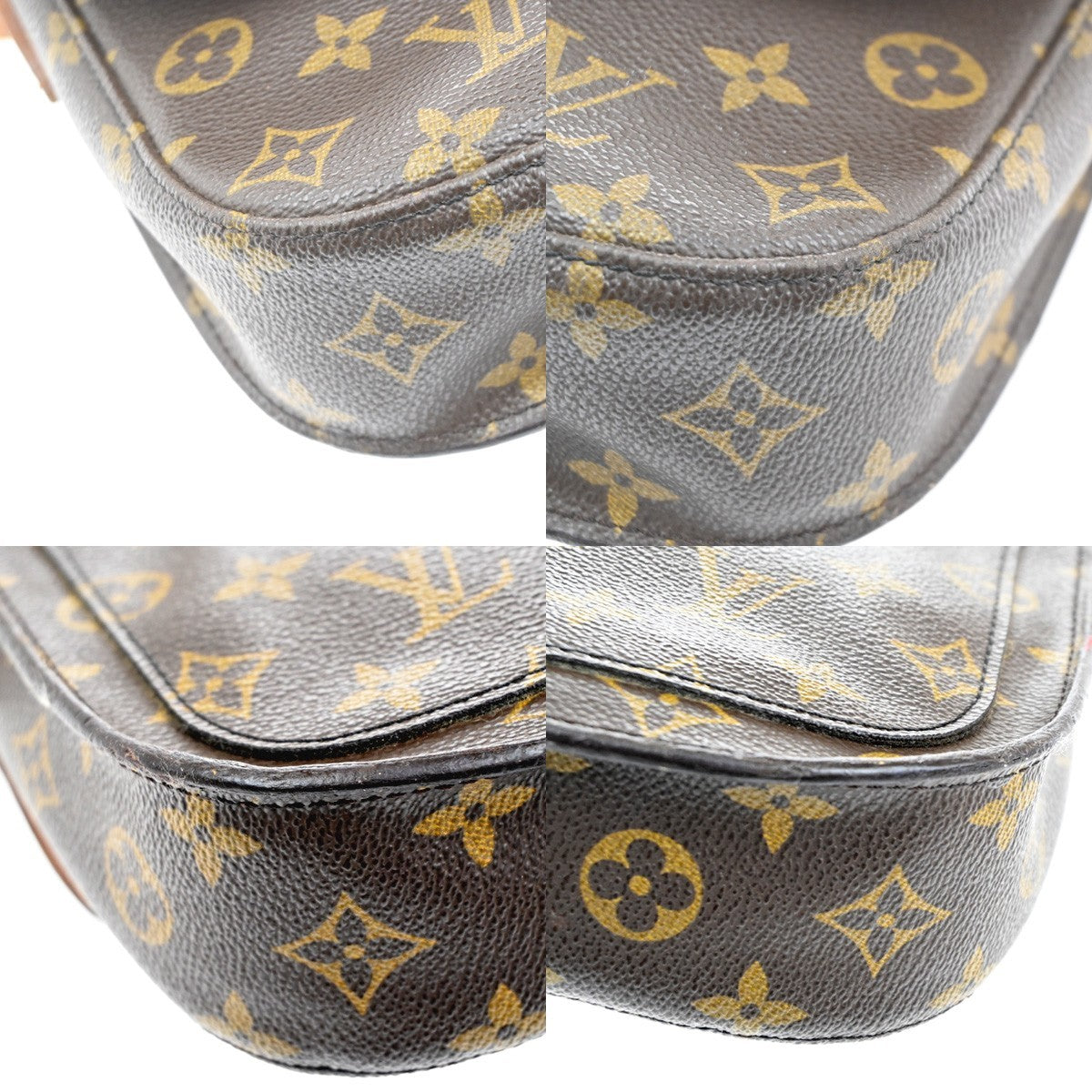 LOUIS VUITTON Saint Cloud MM Shoulder Bag Monogram Leather Brown M51243 83CA668