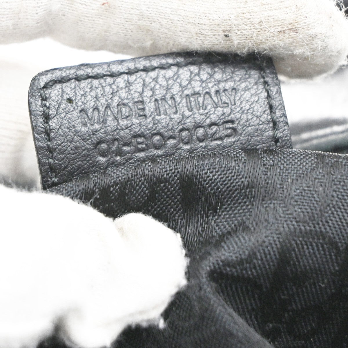 CHRISTIAN DIOR Logo Cannage Mini Boston Hand Bag Leather Black SHW Italy 96MA500