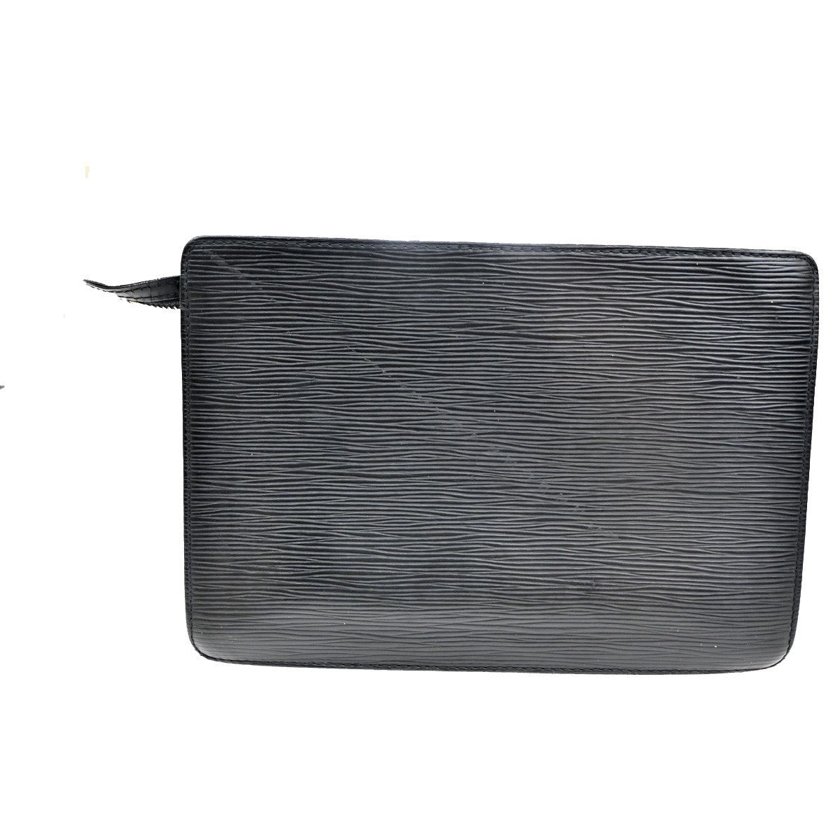 LOUIS VUITTON LV Pochette Homme Clutch Hand Bag Epi Leather Black M52522 02KC139