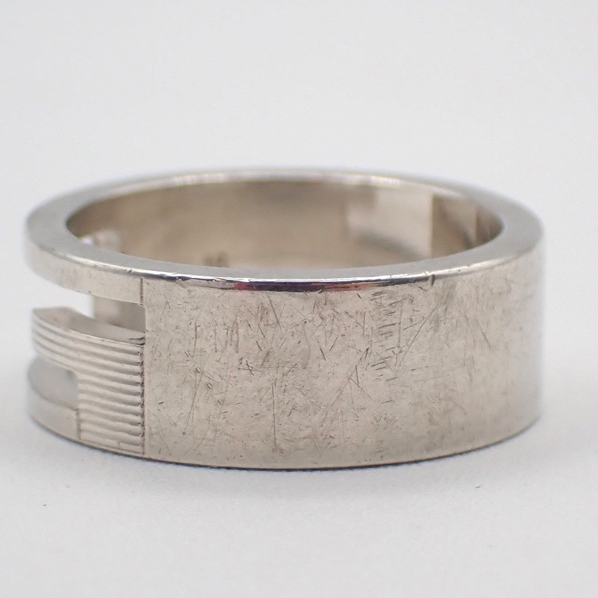 GUCCI G Logo Ring Silver 925 Size JP16 US8 Italy Accessory Italy 09KD093