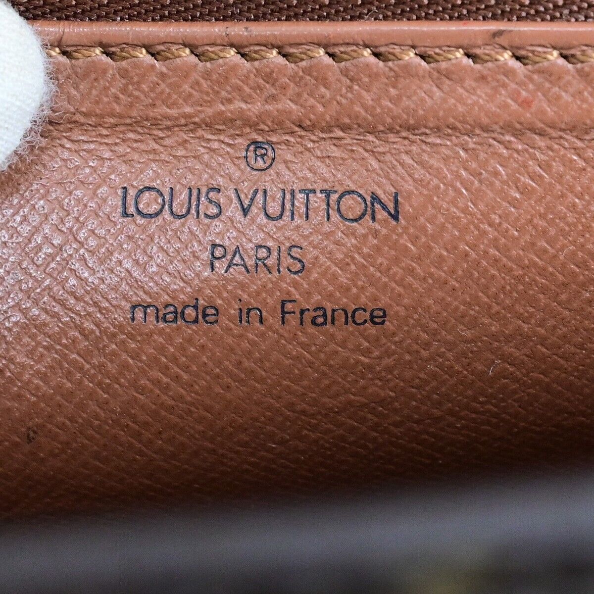 LOUIS VUITTON LV Logo Malesherbes Hand Bag Monogram Leather Brown M51379 65SJ507