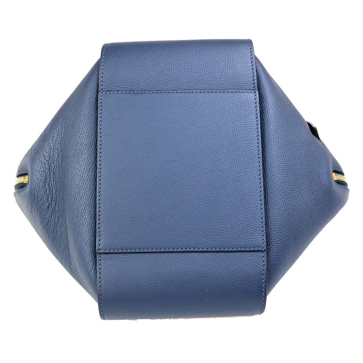 LOEWE Logo Hammock Small 2Way Shoulder Hand Bag Leather Blue Gold 606RK722