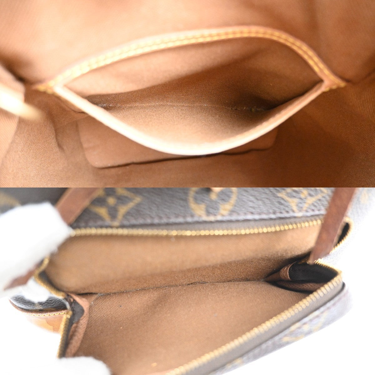 LOUIS VUITTON Montsouris MM Backpack Bag Monogram Leather Brown M51136 90MA414