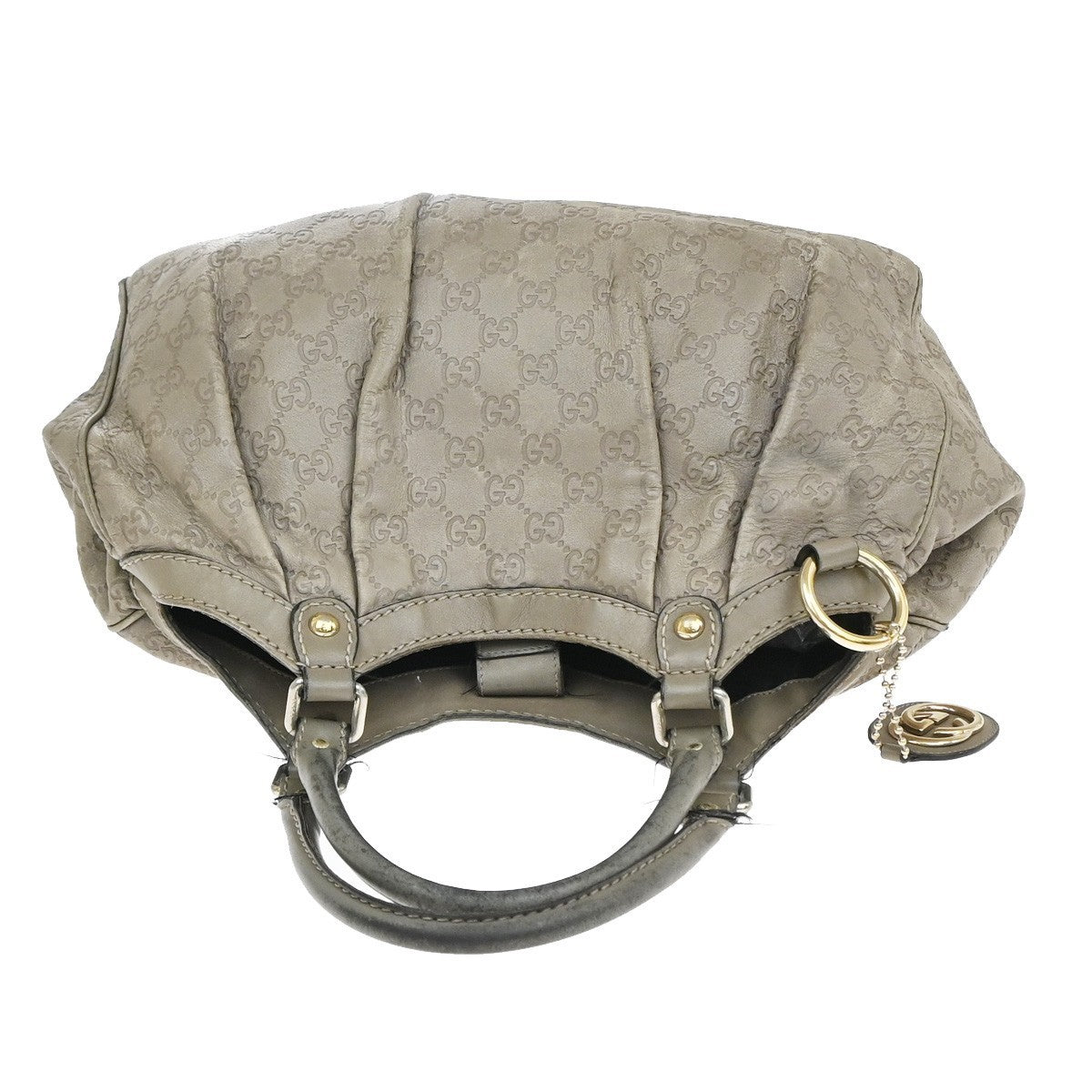 GUCCI Logo GG Pattern Guccissima​ Shoulder Bag Leather Brown GHW Italy 38YJ202