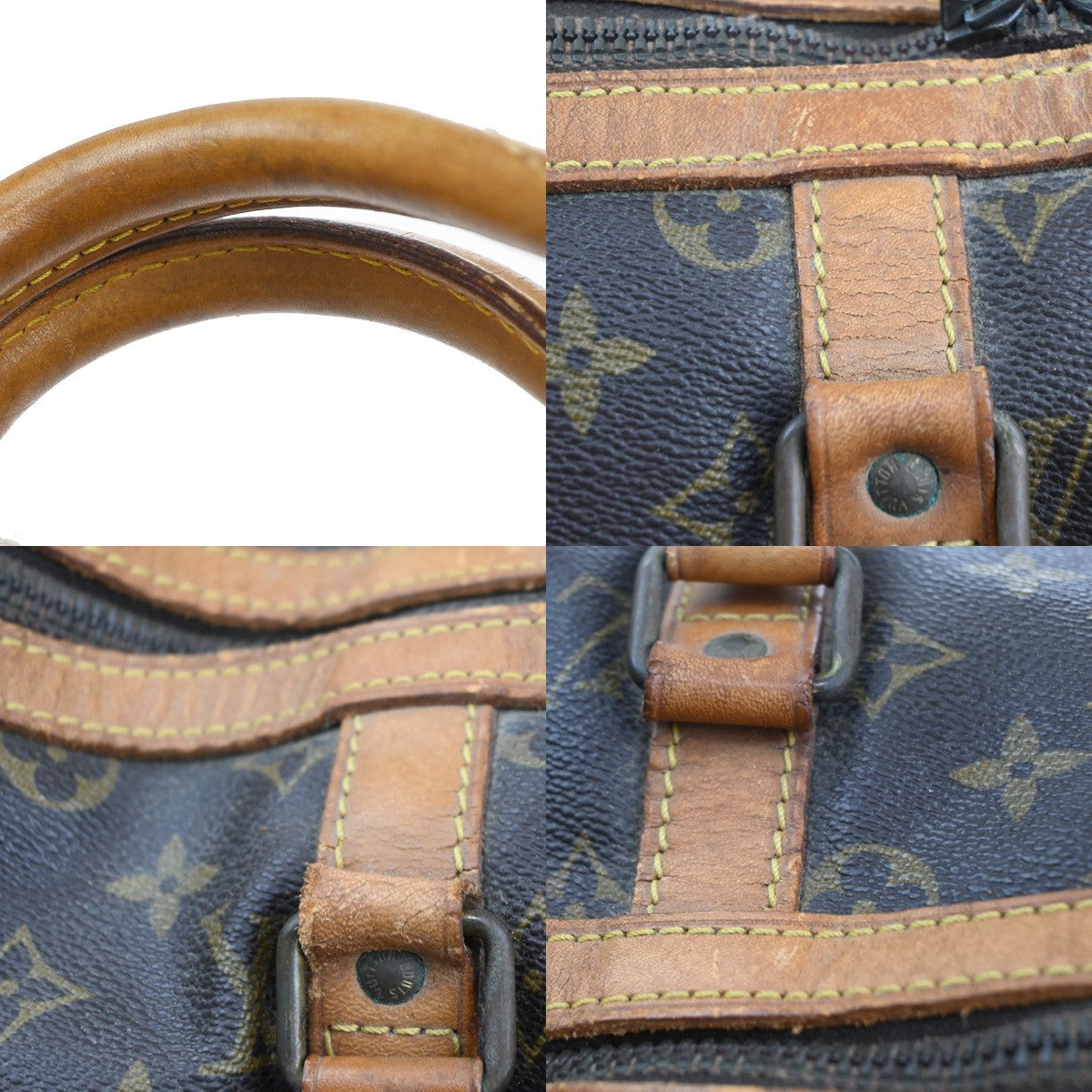 LOUIS VUITTON Sac Sport Hand Bag Monogram Leather Brown France M41444 66CB016