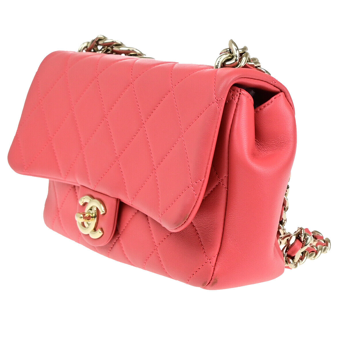 CHANEL CC Matelasse 23 2Way Chain Shoulder Hand Bag Leather Pink GHW 880RJ949