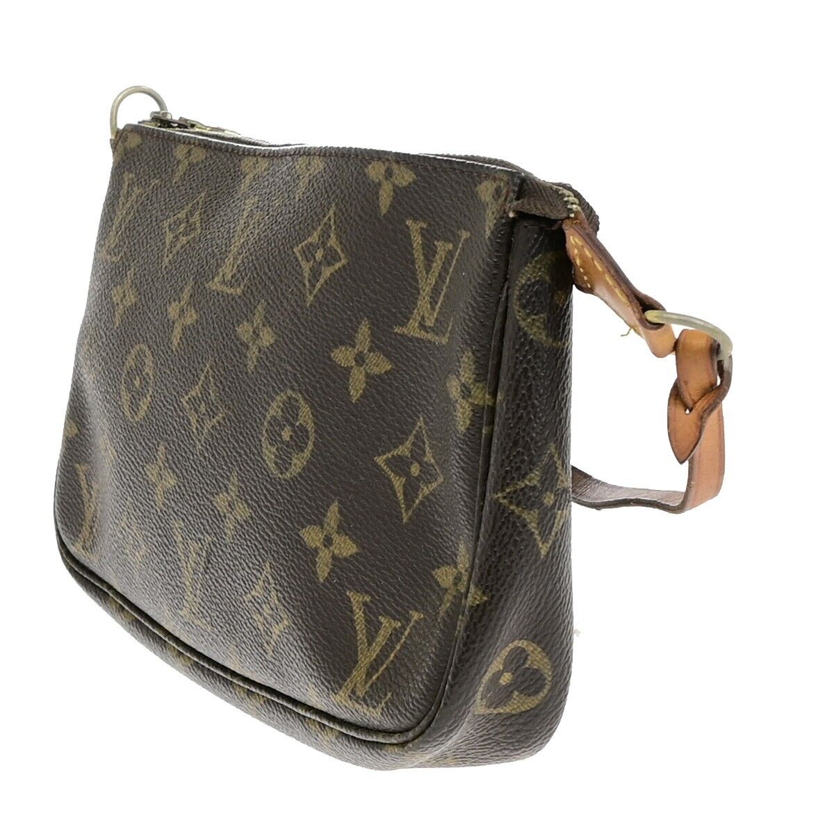 LOUIS VUITTON Pochette Accessoires Hand Bag Monogram Leather BN M51980 84EB742