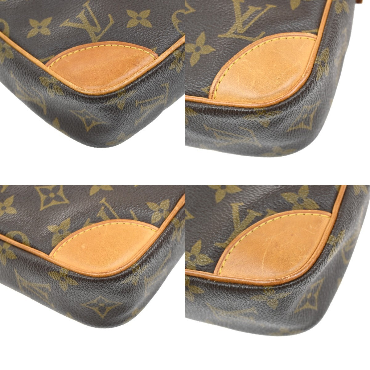 LOUIS VUITTON Danube Shoulder Bag Monogram Leather Brown France M45266 80EE553