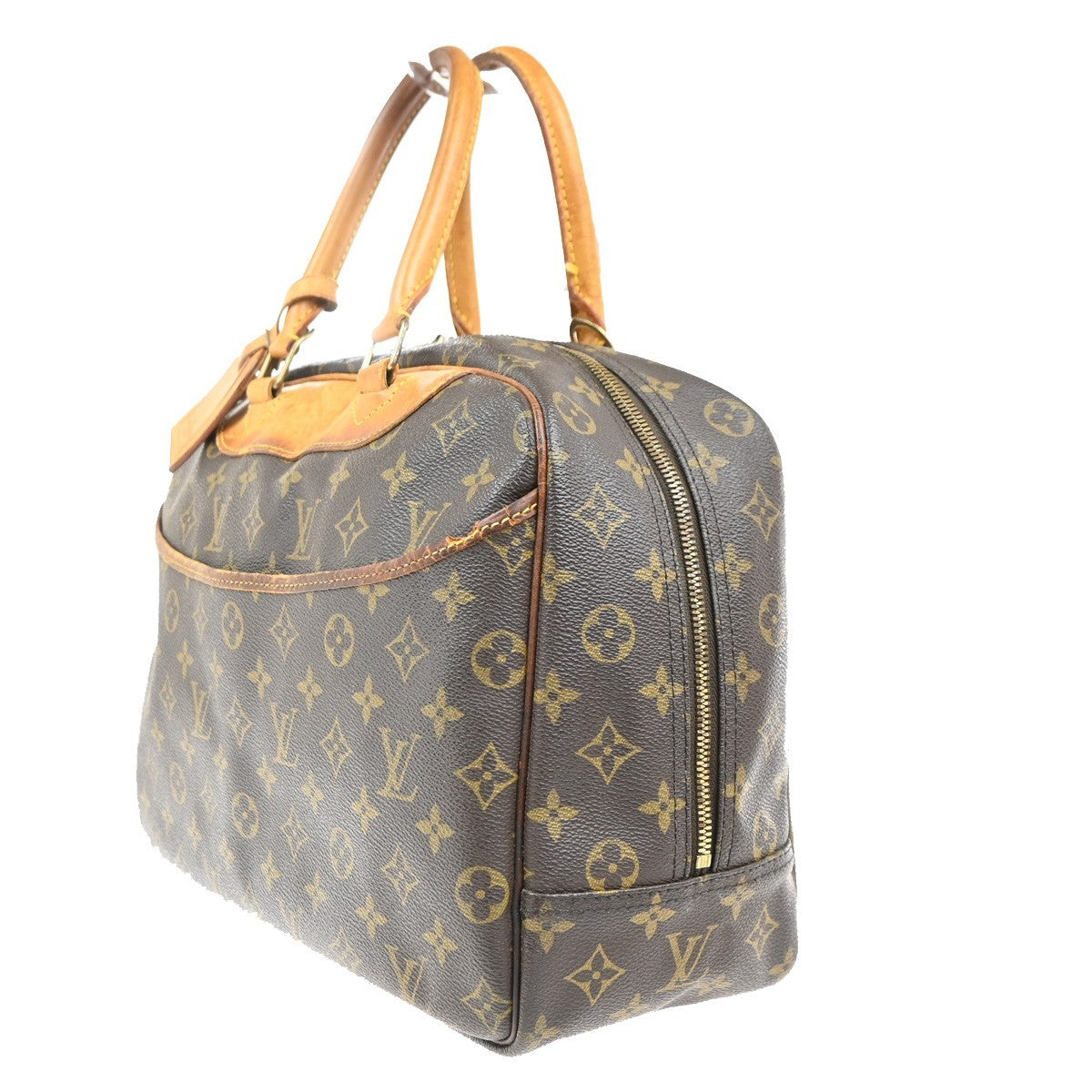 LOUIS VUITTON LV Logo Deauville Hand Bag Monogram Leather Brown M47270 69KC501