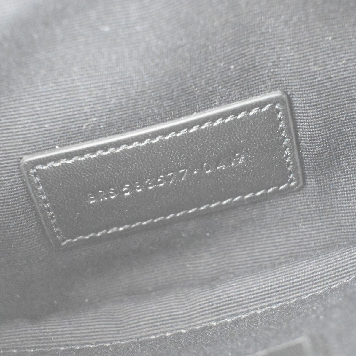 SAINT LAURENT YSL Logo Pouch Bag Leather Black SHW 69EE497