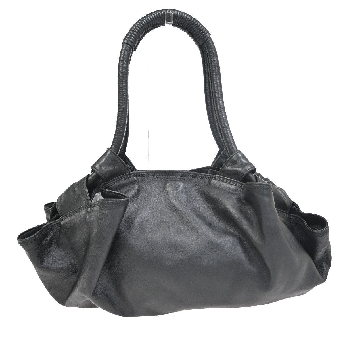 LOEWE ANAGRAM Logo Aire Handbag Nappa Leather Black SHW Spain 70RL939