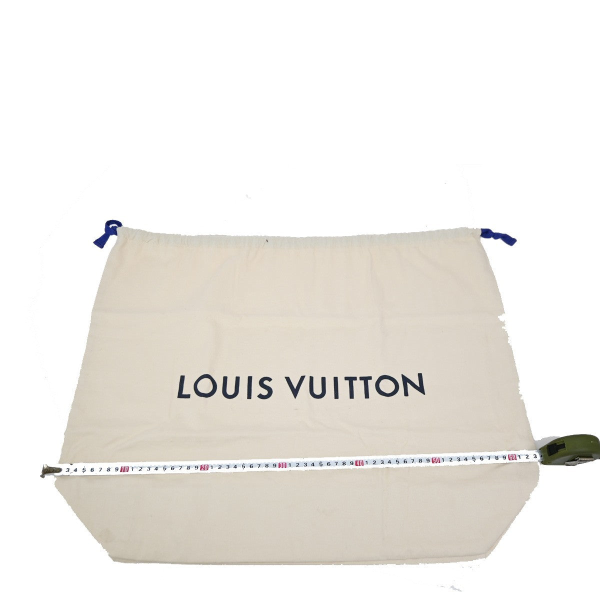 LOUIS VUITTON Logo 10 Set Dust Bag Drawstring Canvas Cotton Beige Brown 09ZA267