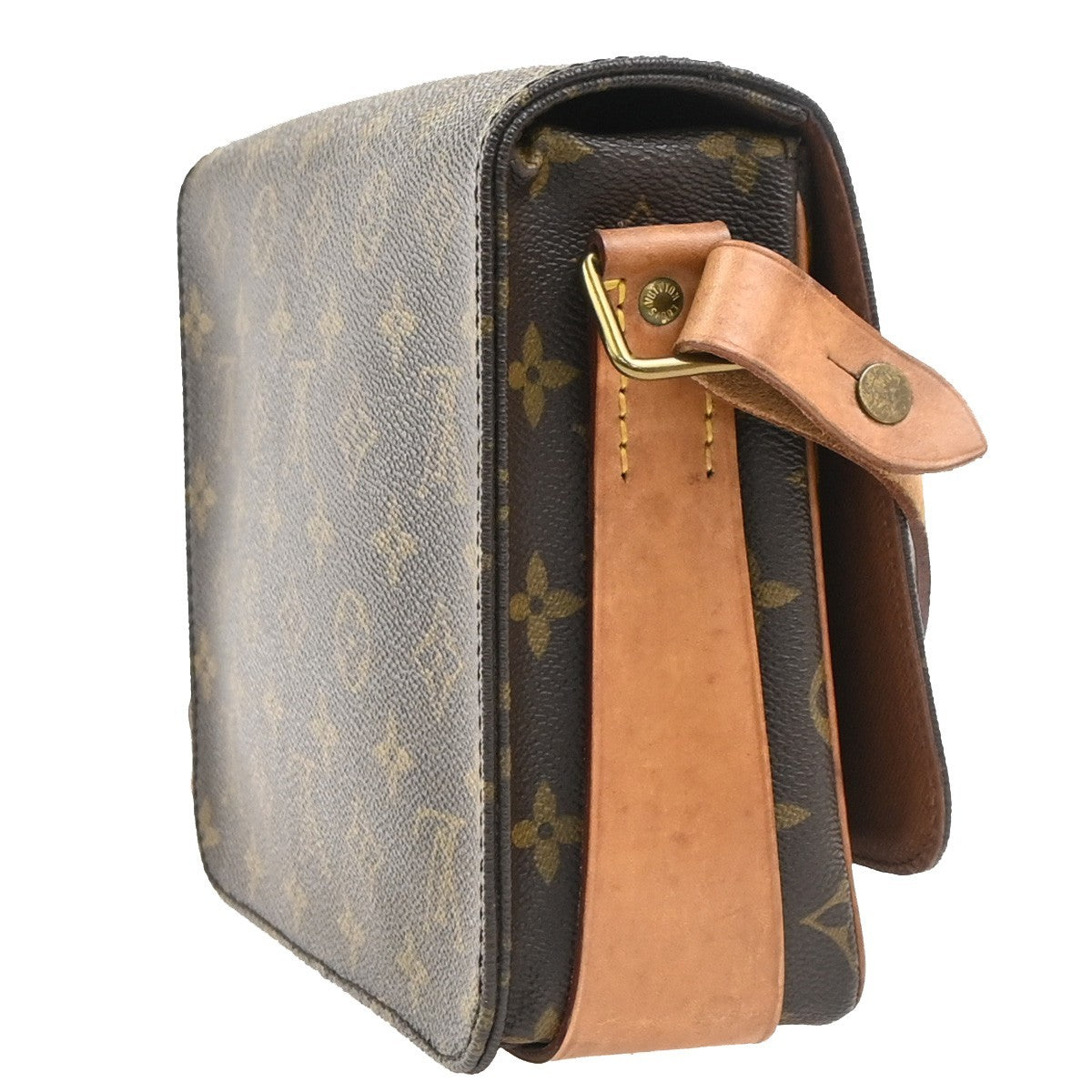 LOUIS VUITTON Cartouchiere MM Shoulder Bag Monogram Leather Brown M51253 89PA078