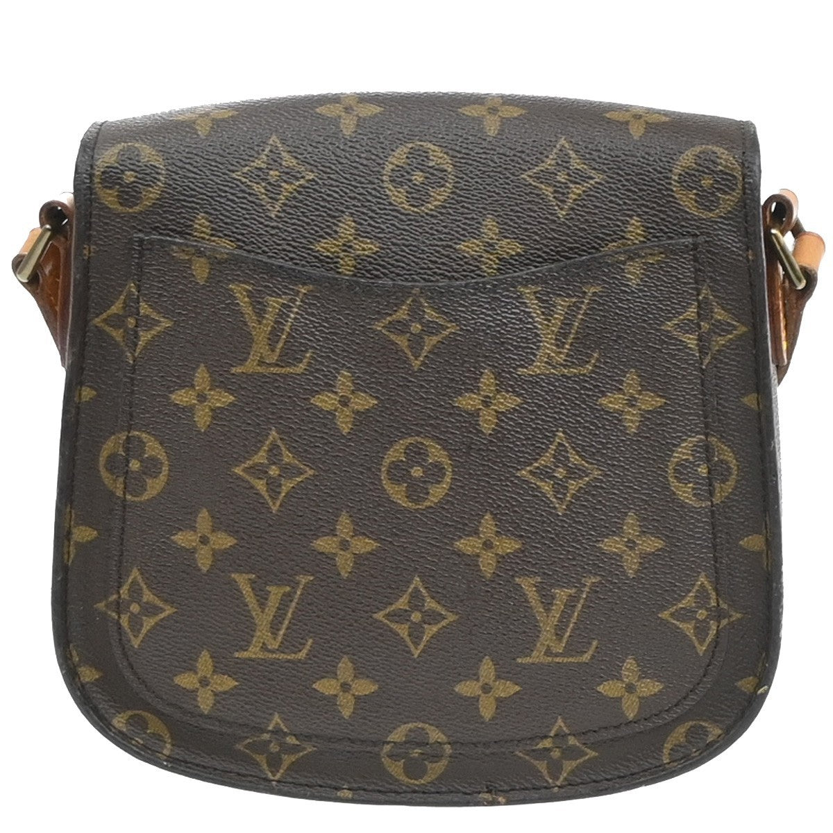 LOUIS VUITTON Saint Cloud MM Shoulder Bag Monogram Leather Brown M51243 34SA143