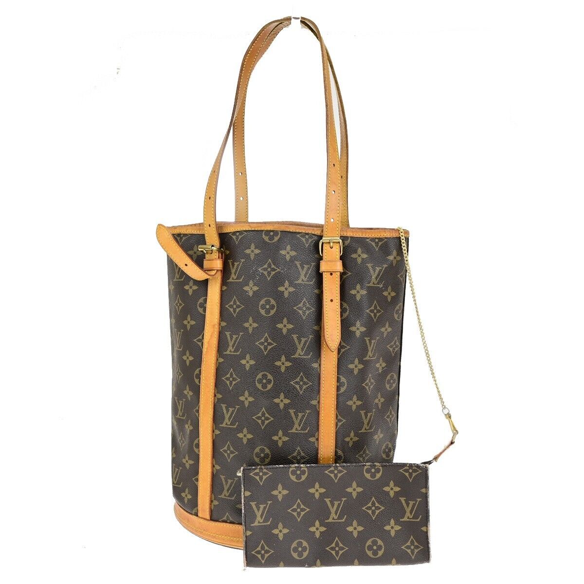 LOUIS VUITTON BUCKET GM Shoulder Tote Bag Monogram Leather Brown M42236 31ED302