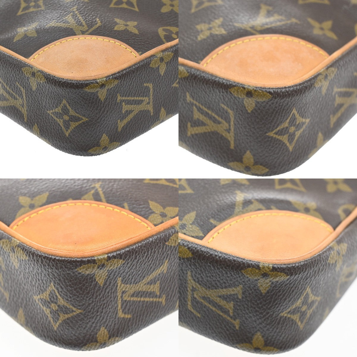 LOUIS VUITTON Danube Shoulder Bag Monogram Leather Brown France M45266 89MA077