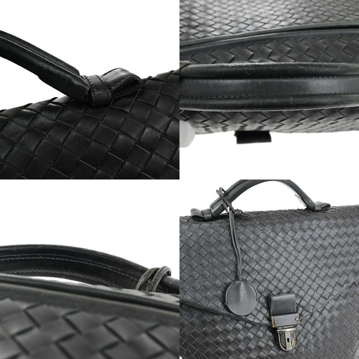 BOTTEGA VENETA Intrecciato Hand Bag Business Bag Leather Gray Italy 31SJ084