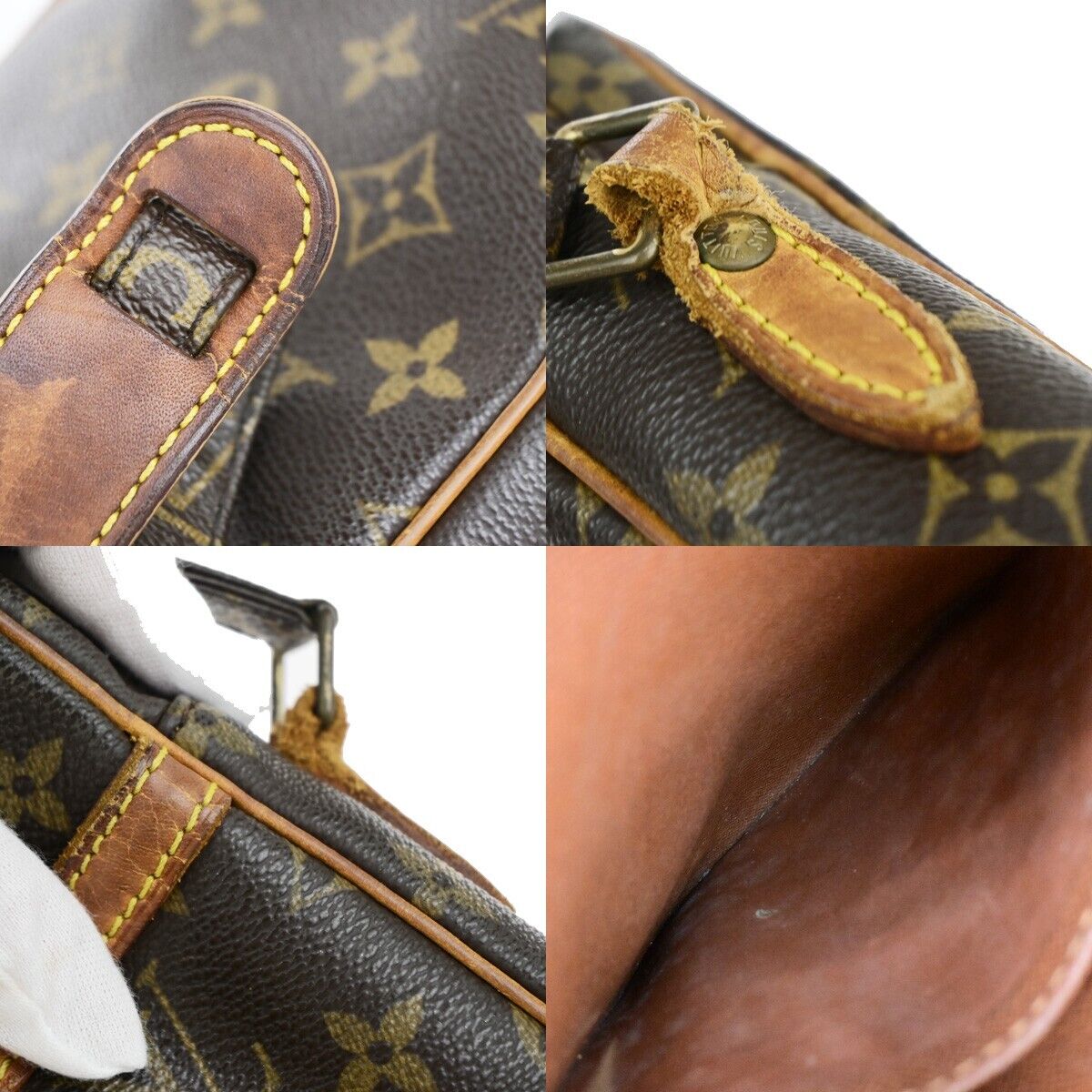 LOUIS VUITTON Danube Shoulder Bag Monogram Leather Brown France M45266 60EC938