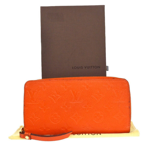 LOUIS VUITTON Long Zippy Wallet Monogram Empreinte Leather Orange M60775 69YB803