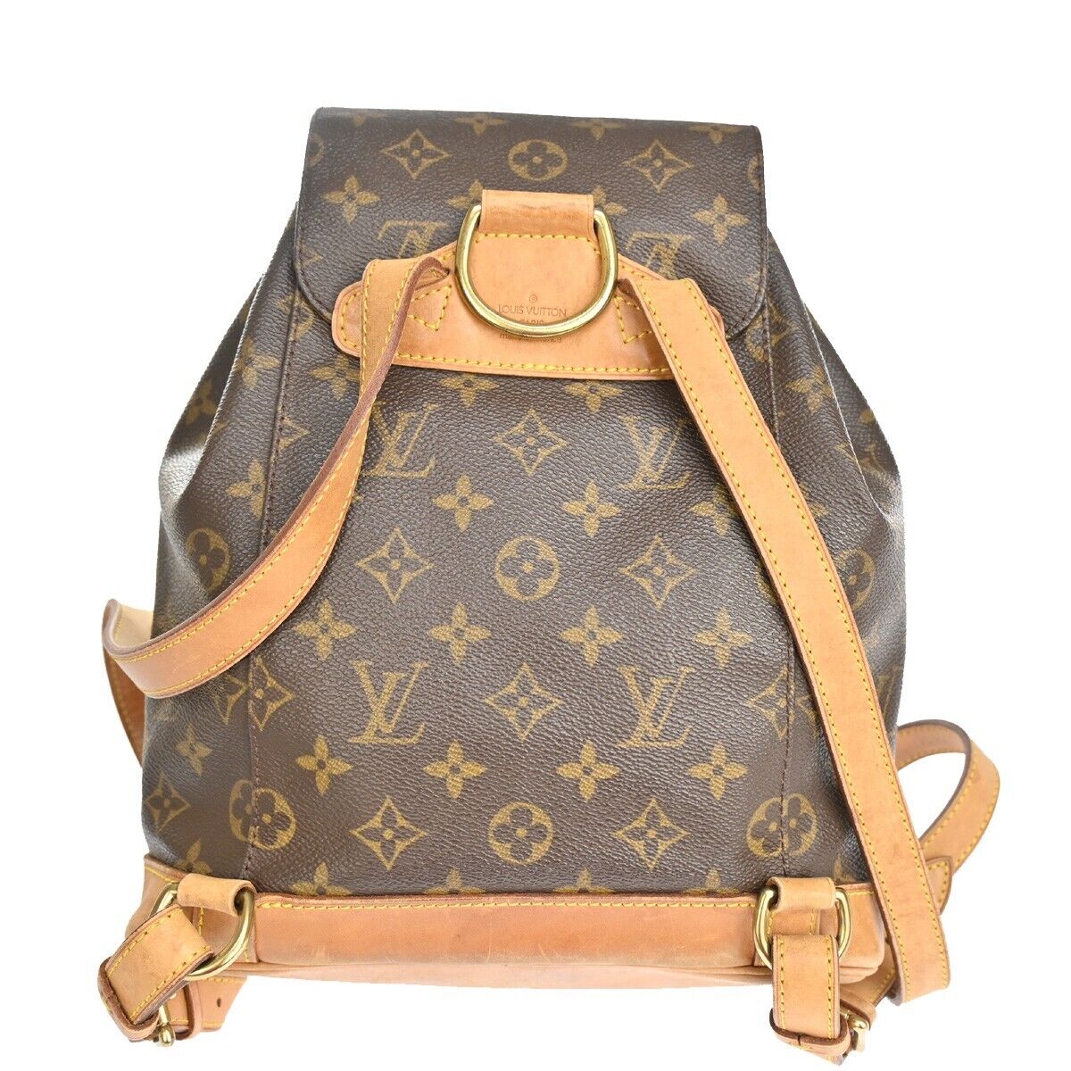 LOUIS VUITTON Montsouris MM Backpack Bag Monogram Leather Brown M51136 79FA413