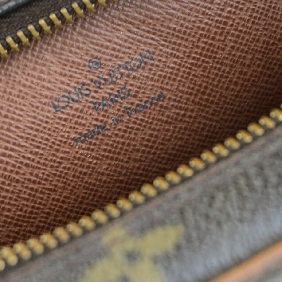 LOUIS VUITTON Danube Shoulder Bag Monogram Leather Brown France M45266 60EC938