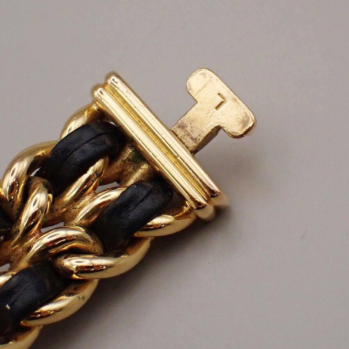 CHANEL Logo Premiere Watch H0001  # L Quartz Gold Plated Leather GHW 670RK948