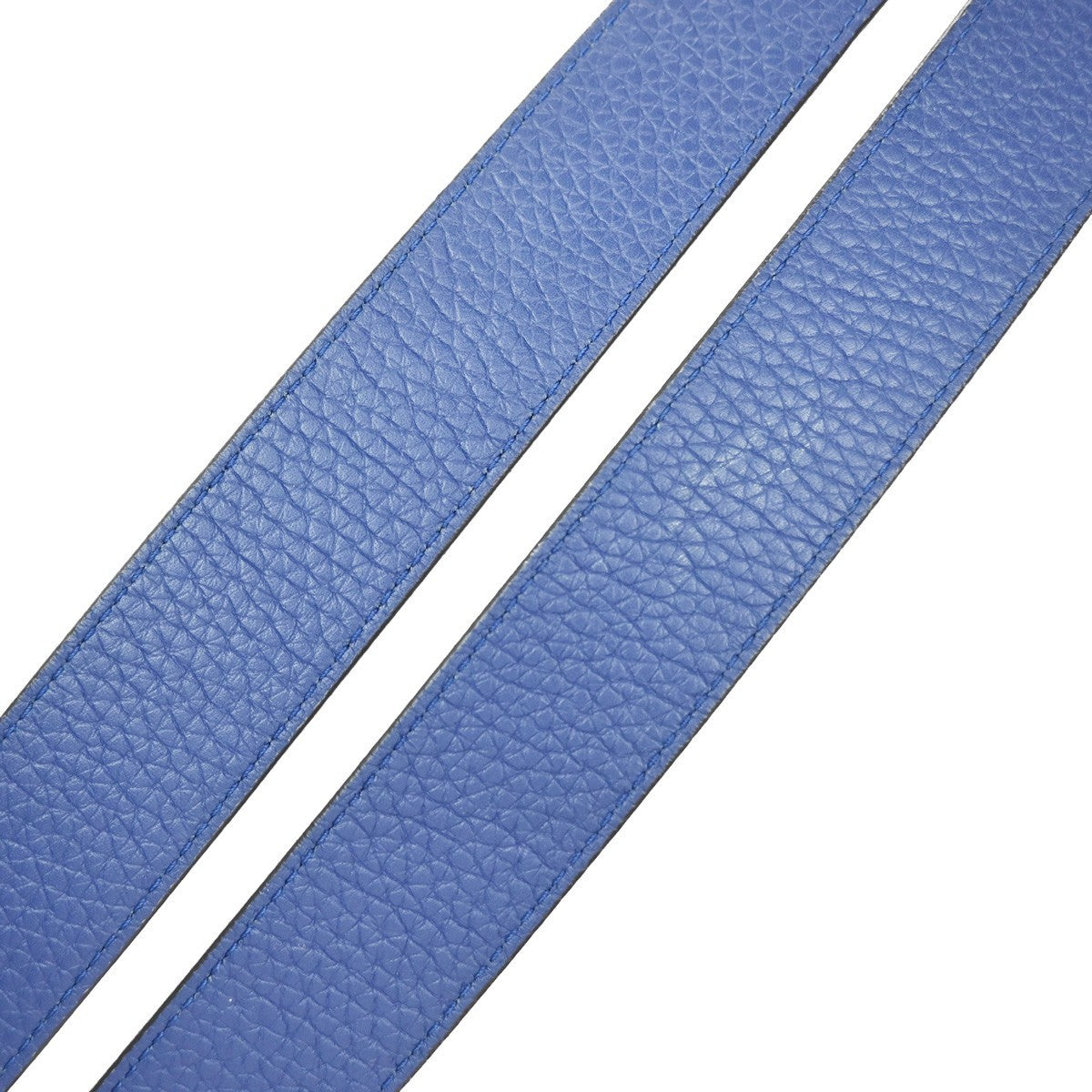 LOUIS VUITTON Logo Ceinture LV Initial Belt Taurillon Leather Blue N1012 31KP197