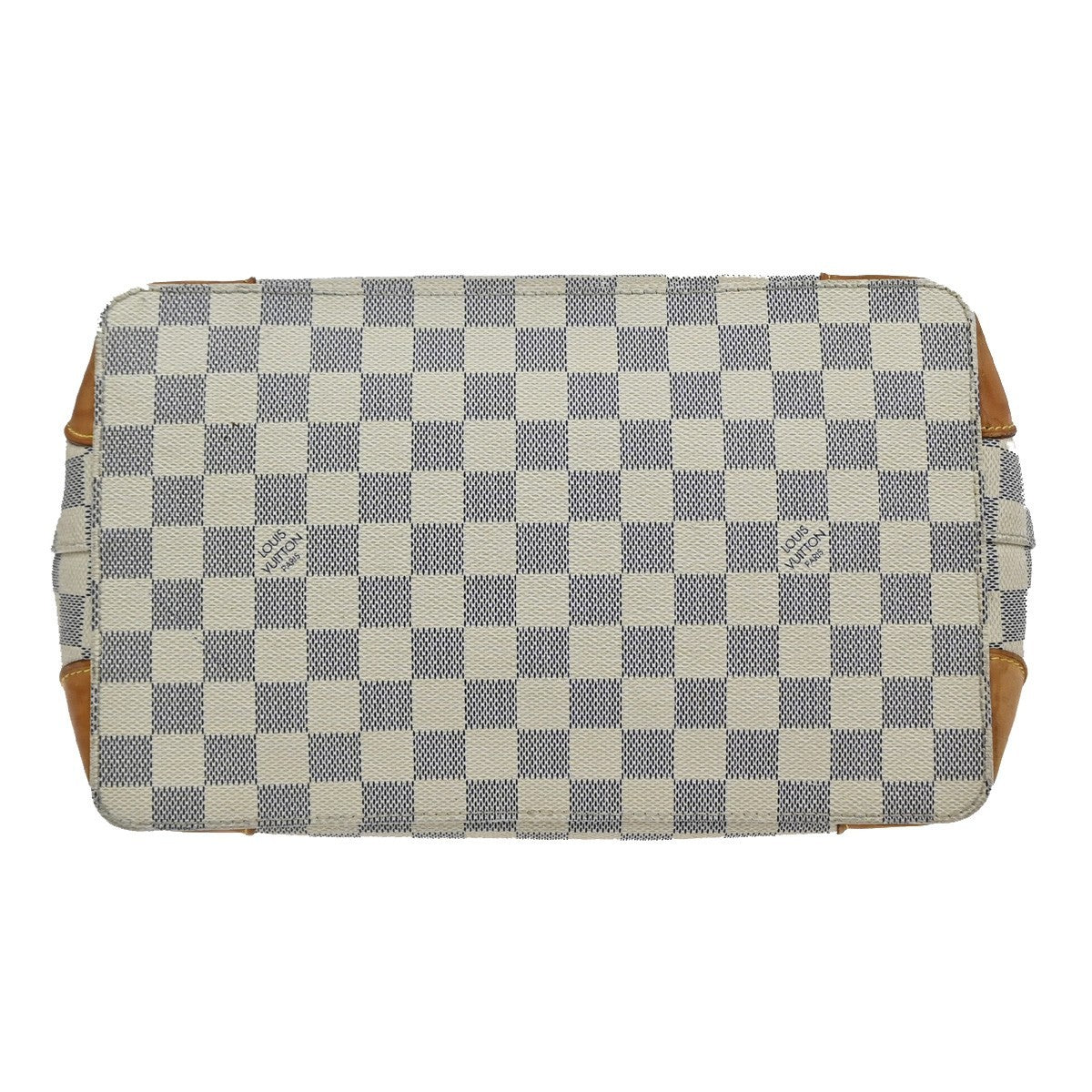 LOUIS VUITTON Hampstead PM Shoulder Bag Damier Azur Leather White N51207 50CB045