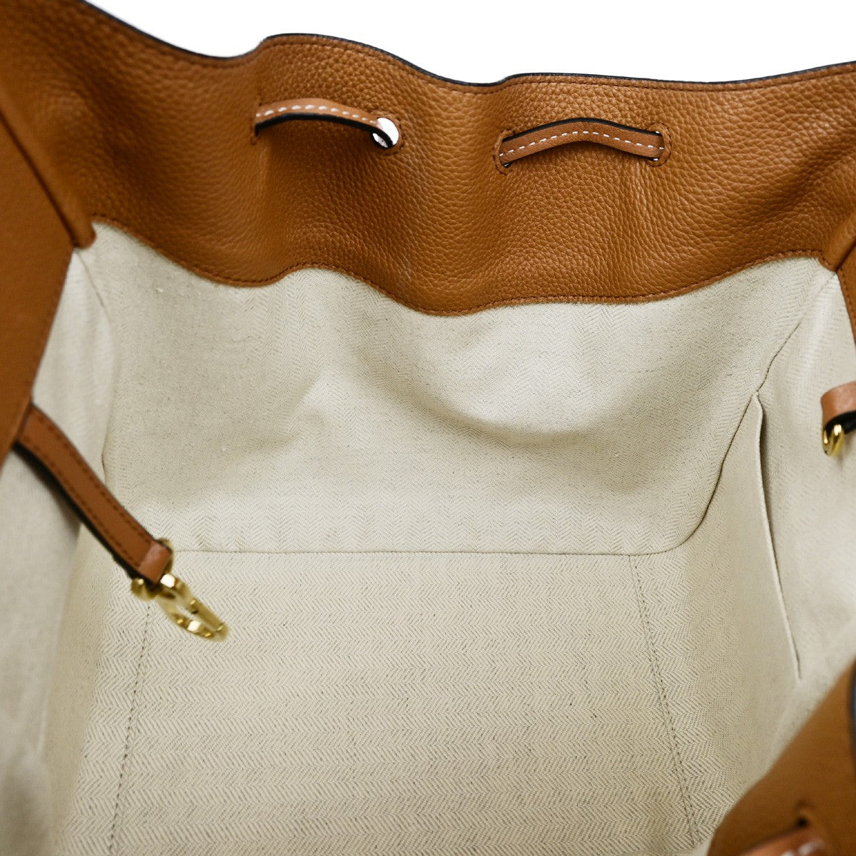LOEWE Logo Hammock Small 2Way Shoulder Hand Bad Leather Brown GHW Spain 683RL069