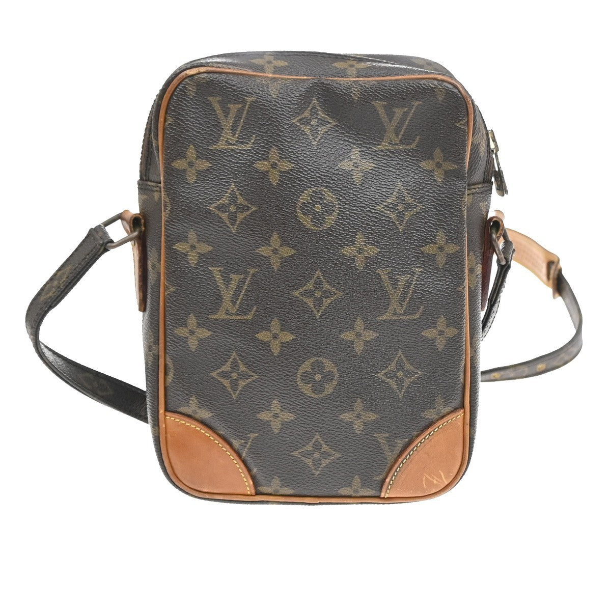 LOUIS VUITTON Danube Shoulder Bag Monogram Leather Brown France M45266 31SA118