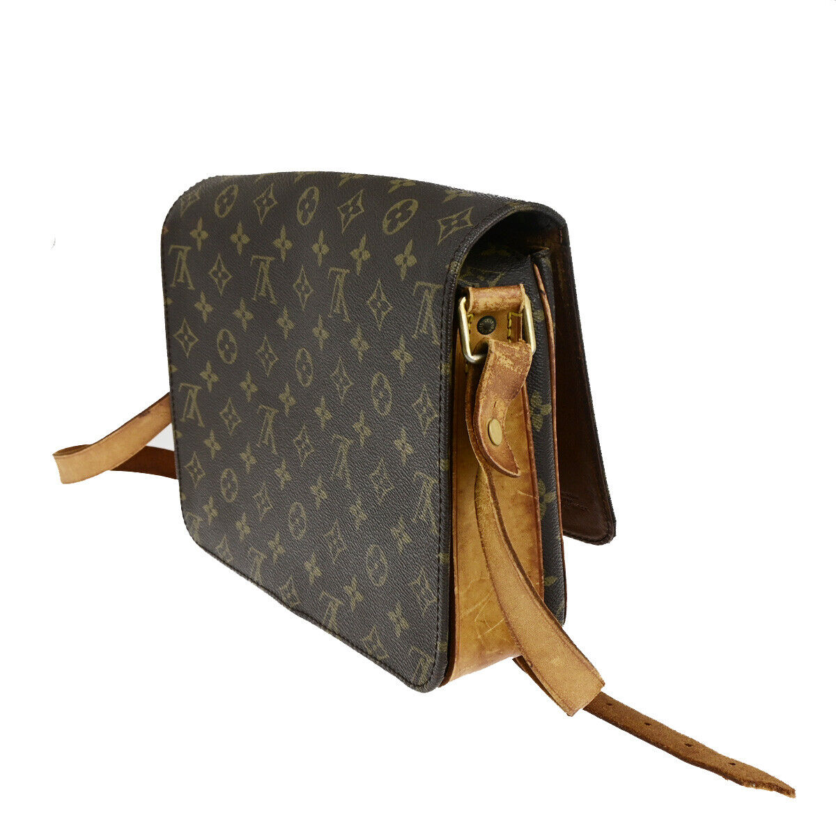 LOUIS VUITTON Cartouchiere GM Shoulder Bag Monogram Leather Brown M51252 60YG597