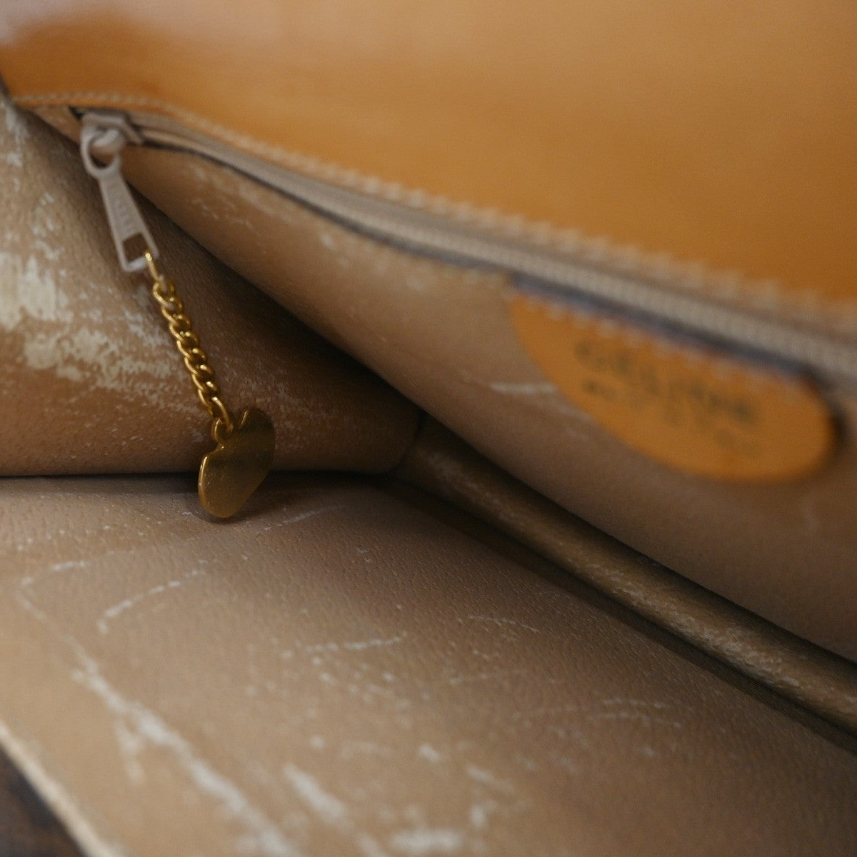 CELINE Logo Macadam Pattern Hand Bag PVC Leather Brown GHW Italy 67EF790