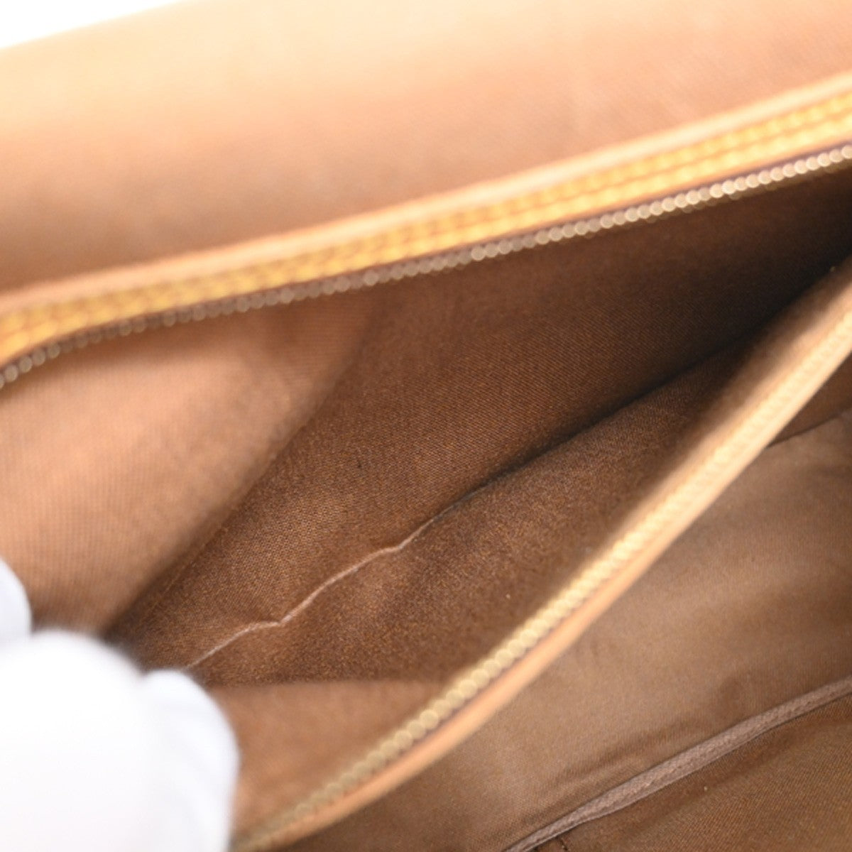 LOUIS VUITTON Gibeciere GM Shoulder Bag Monogram Leather Brown M42249 68YJ063
