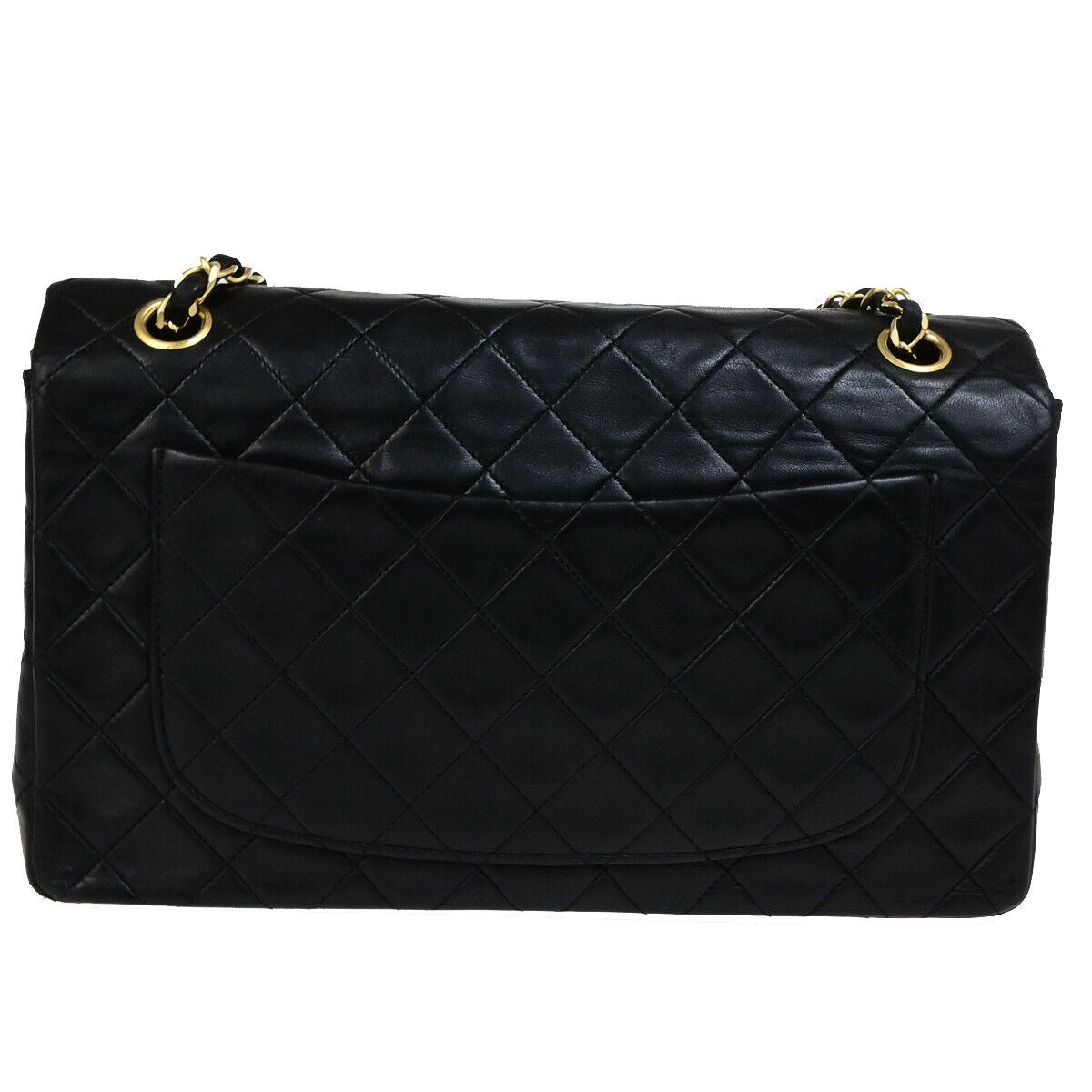 CHANEL CC Matelasse 27 Chain Shoulder Bag Lambskin Leather Black GHW 391RK860