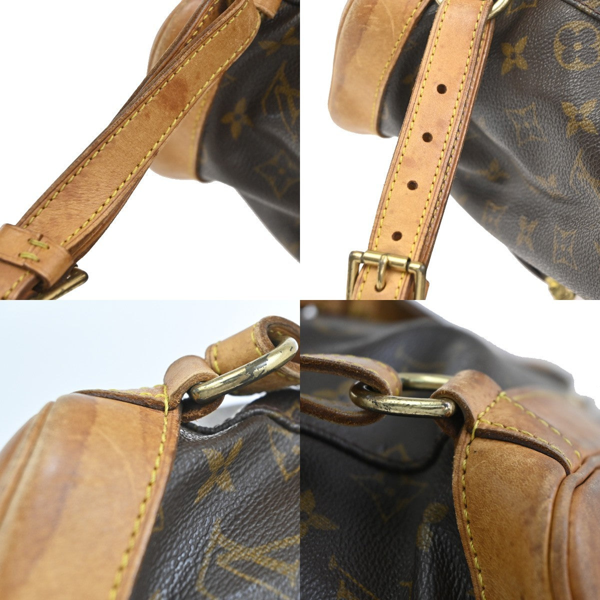 LOUIS VUITTON Montsouris GM Backpack Bag Monogram Leather Brown M51135 72CA811