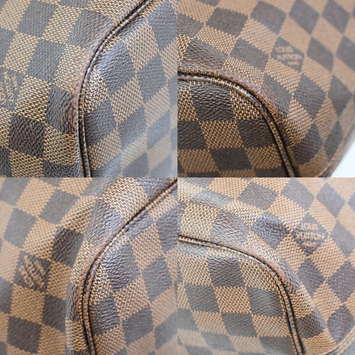 LOUIS VUITTON Neverfull MM Shoulder Tote Bag Damier Leather BN N41603 669EE254