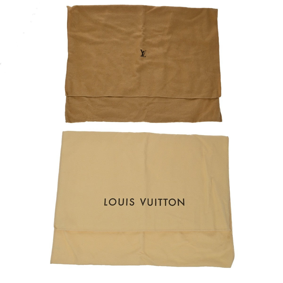 LOUIS VUITTON Logo 10 Set Dust Bag Drawstring Canvas Cotton Beige Brown 01KP236