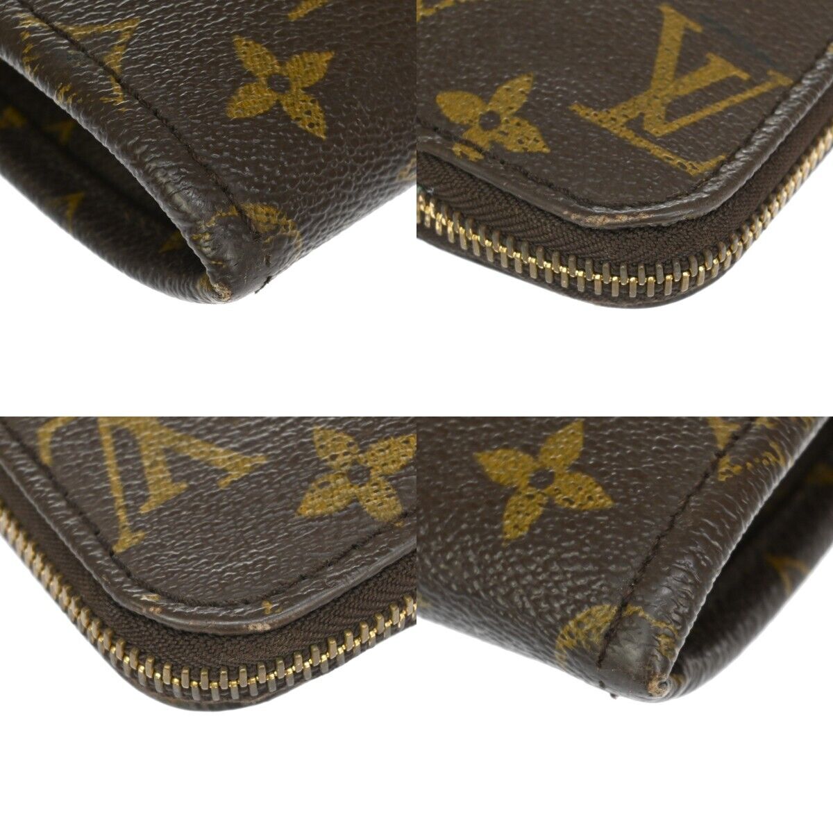 LOUIS VUITTON Poche Documents Clutch Bag Monogram Leather Brown M53457 67EA254