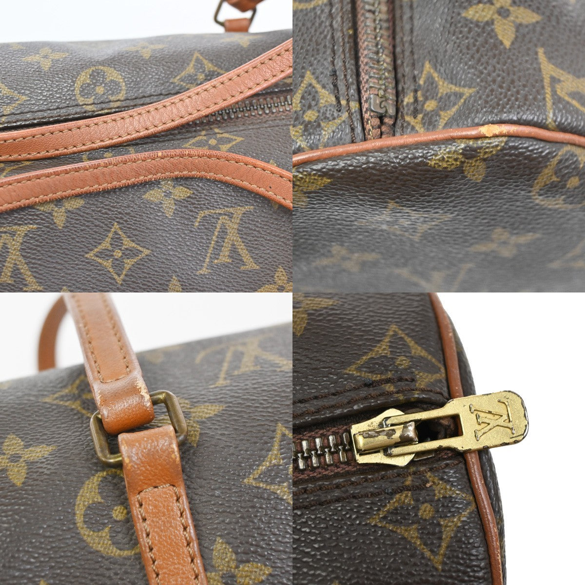 LOUIS VUITTON PAPILLON 26 Hand Bag Monogram Leather Brown France M51366 71ZA302