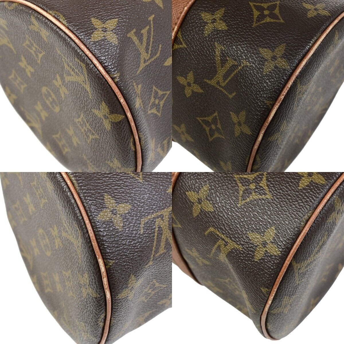 LOUIS VUITTON Logo PAPILLON 30 Hand Bag Monogram Leather Brown M51365 32SJ093