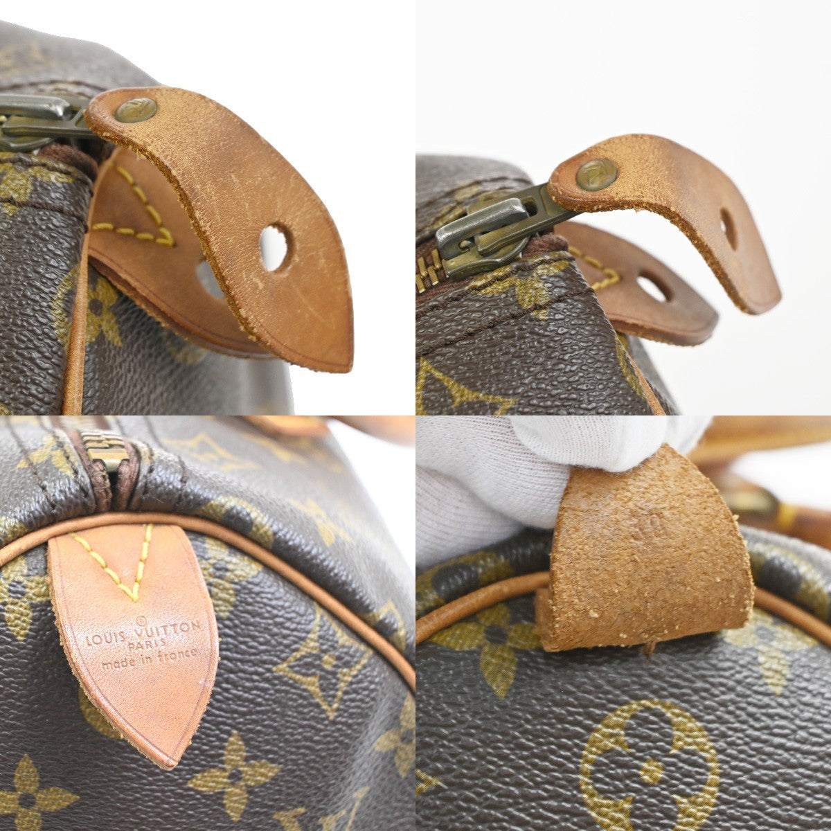 LOUIS VUITTON Speedy 30 Travel Hand Bag Monogram Leather Brown M41526  82SA008
