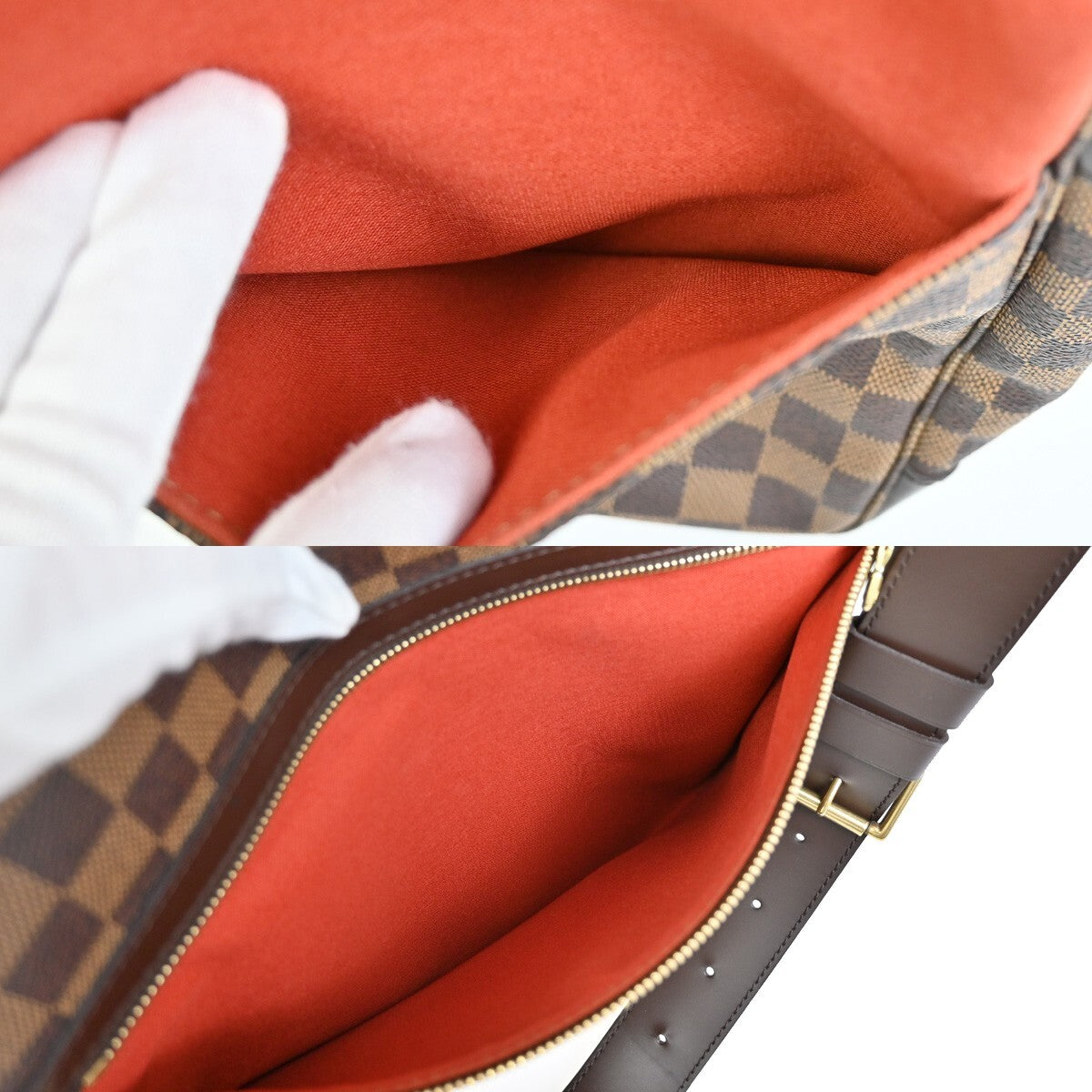 LOUIS VUITTON Bastille Shoulder Bag Damier Ebene Leather Brown N45258 20EE265
