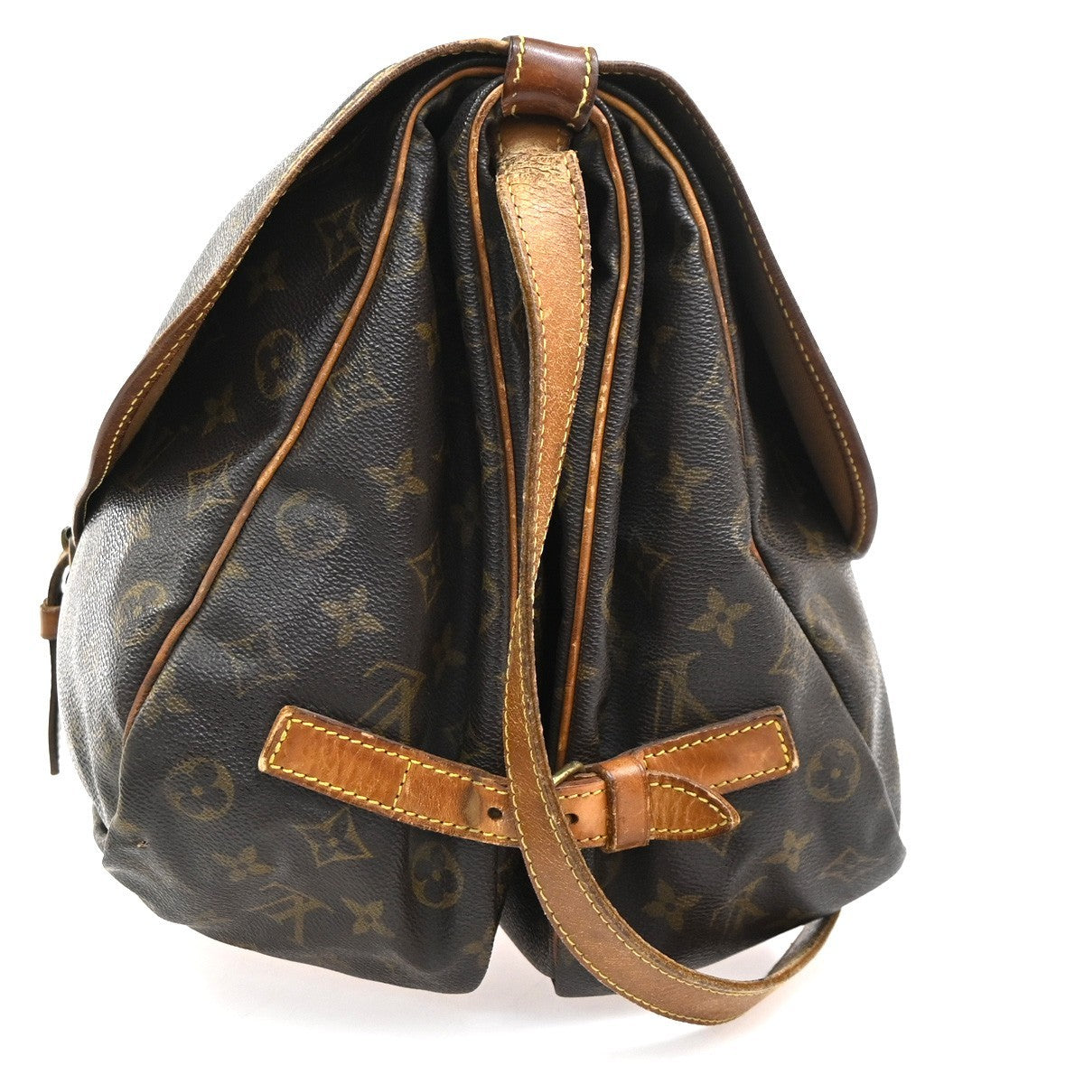 LOUIS VUITTON Saumur 35 Shoulder Bag Monogram Leather BN France M42254 35YH930