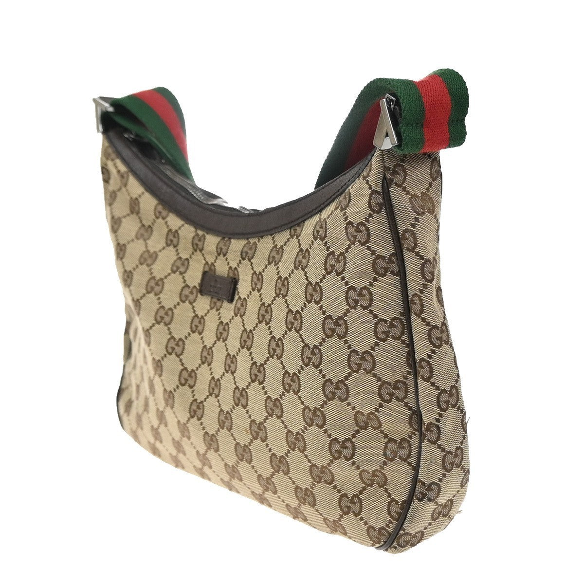 GUCCI Logo GG Pattern Sherry Line Shoulder Bag Canvas Leather BN Italy 72MA678