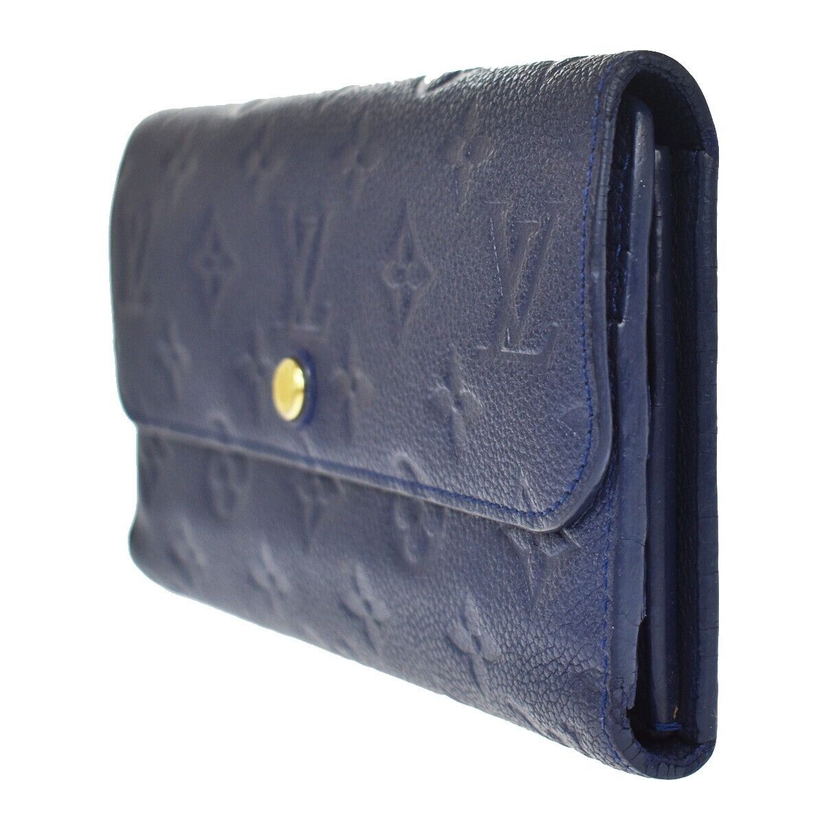 LOUIS VUITTON PorteFeuille Virtuose Wallet Empreinte Leather Blue M60586 36SH083