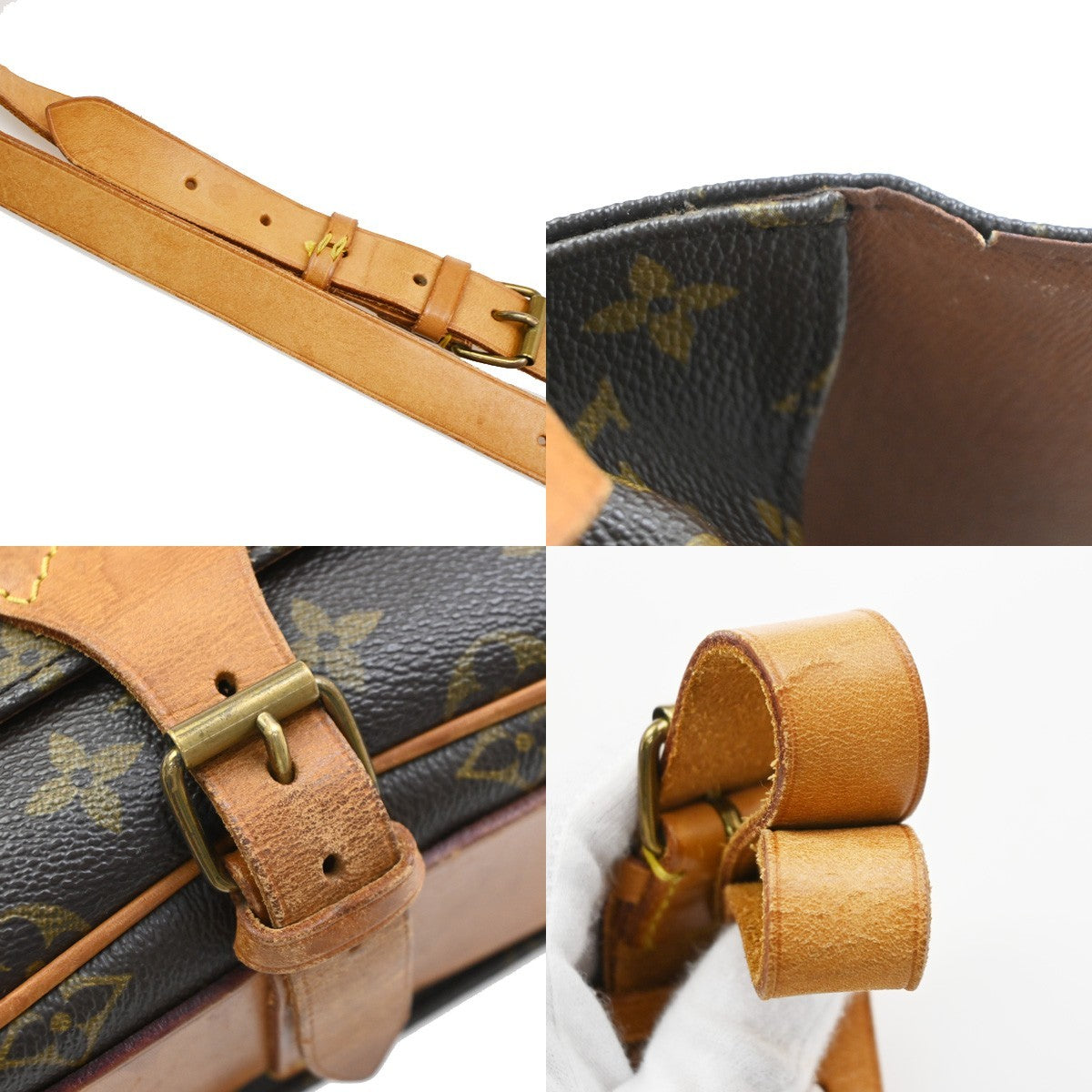 LOUIS VUITTON Cartouchiere MM Shoulder Bag Monogram Leather Brown M51253 34PA065