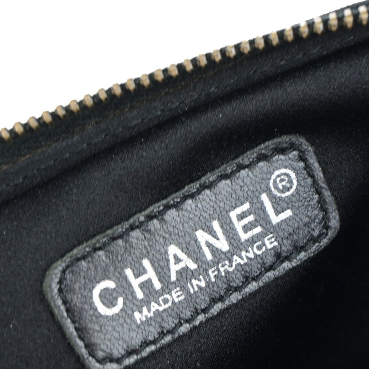 CHANEL CC Logo New Travel Line Mini Pouch Bag Jacquard Black France 02EB271